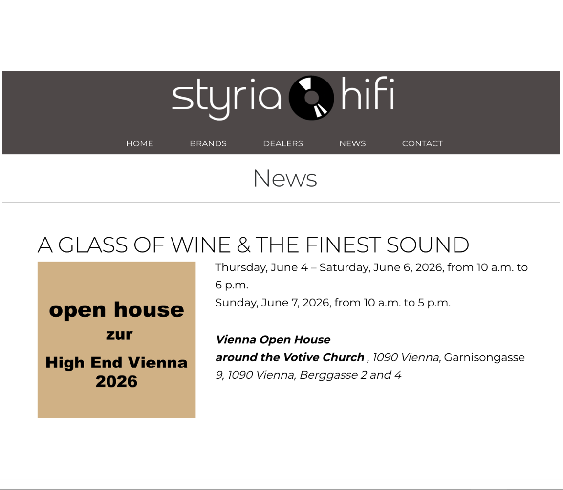 ProAc at Styria HiFi’s Vienna Open House